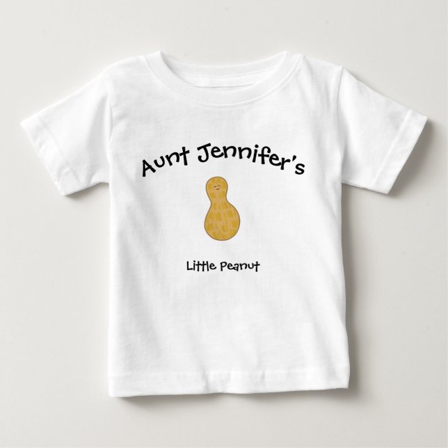 T-shirt Pour Bébé Tante Bébé Vêtements Peanut Niece Nephew (Devant)