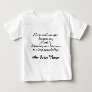 T-shirt Pour Bébé Tante de puits de sommeil de nièce de l'Armée de