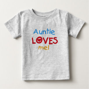 T-shirt Pour Bébé Tante M'aime