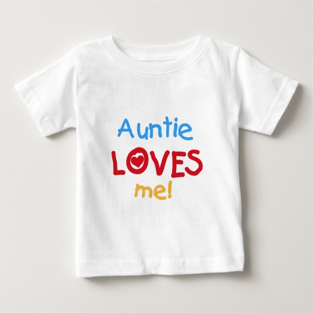 T-shirt Pour Bébé Tante M'aime (Devant)