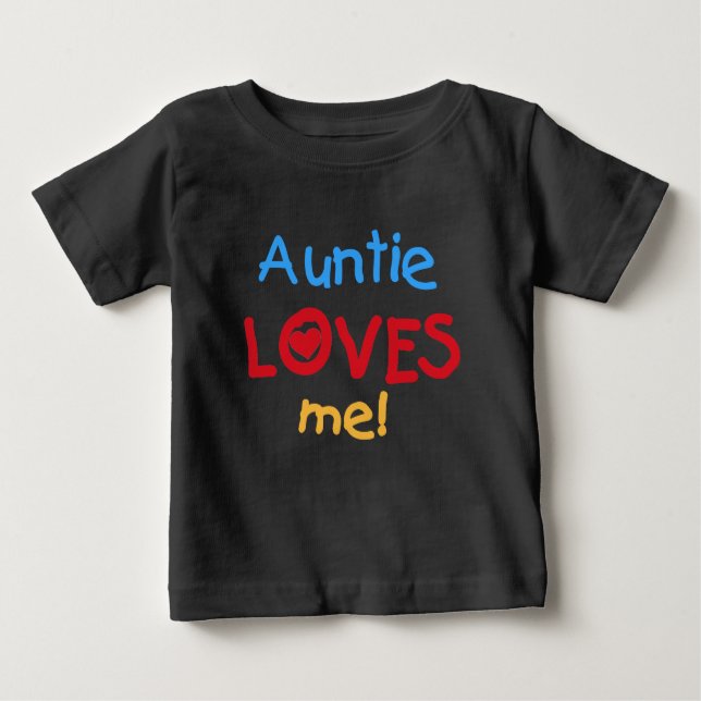 T-shirt Pour Bébé Tante M'aime (Devant)