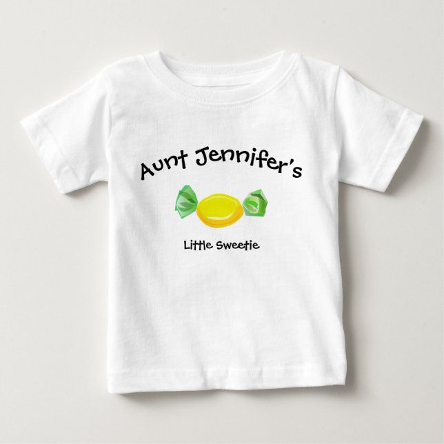T-shirt Pour Bébé Tante Vêtements de bébé petite douceur nièce Nephe (Devant)