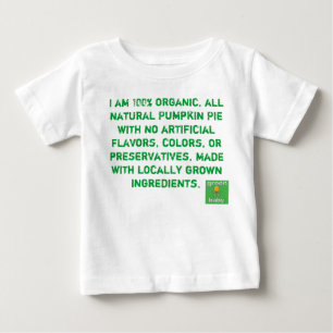 T-shirt Pour Bébé Tarte de citrouille organique