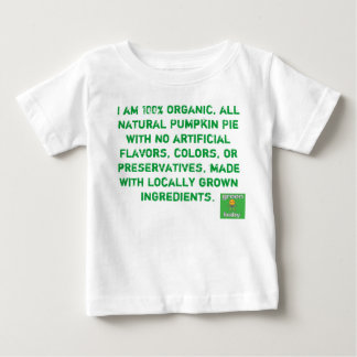 T-shirt Pour Bébé Tarte de citrouille organique