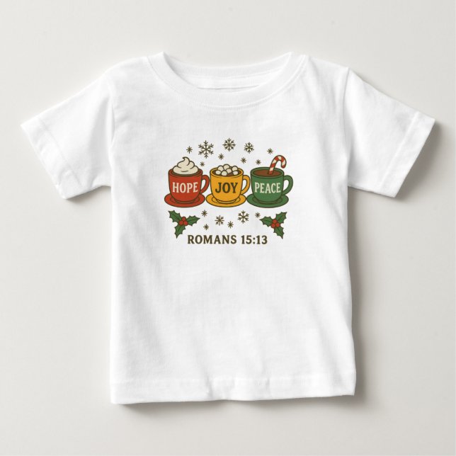 T-shirt Pour Bébé Tasses de cacao saisonnières (Devant)