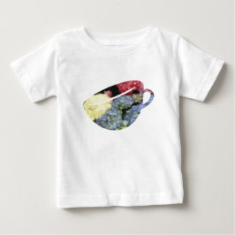 T-shirt Pour Bébé Teacup bleu et rose Hydrangea Fleur Peinture