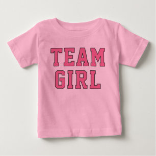 T-shirt Pour Bébé Team Girl Pink Baby Genre Reveal Party