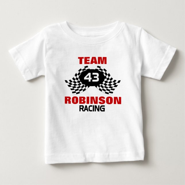 T-shirt Pour Bébé Team Racing Family Kids (Devant)
