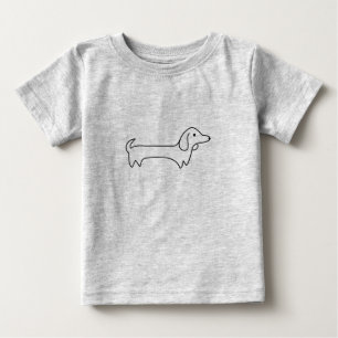 T-SHIRT POUR BÉBÉ TECKEL, HOT-DOG, CHIEN DE SAUCISSE, MIGNON,