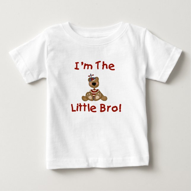 T-shirt Pour Bébé Teddy Bear Little Bro (Devant)