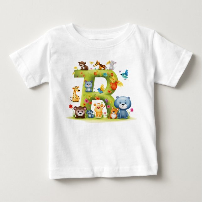 T-shirt Pour Bébé "Tee d'enfant personnalisée avec R Magic" (Devant)