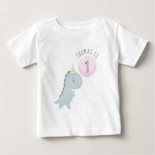 T-shirt Pour Bébé Tee Dinosaur d'anniversaire personnalisable T-shir