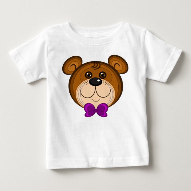 T-shirt Pour Bébé Tee - shirt bébé Teddy Face (Devant)