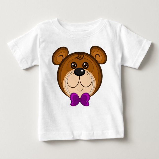 T-shirt Pour Bébé Tee - shirt bébé Teddy Face (Devant)