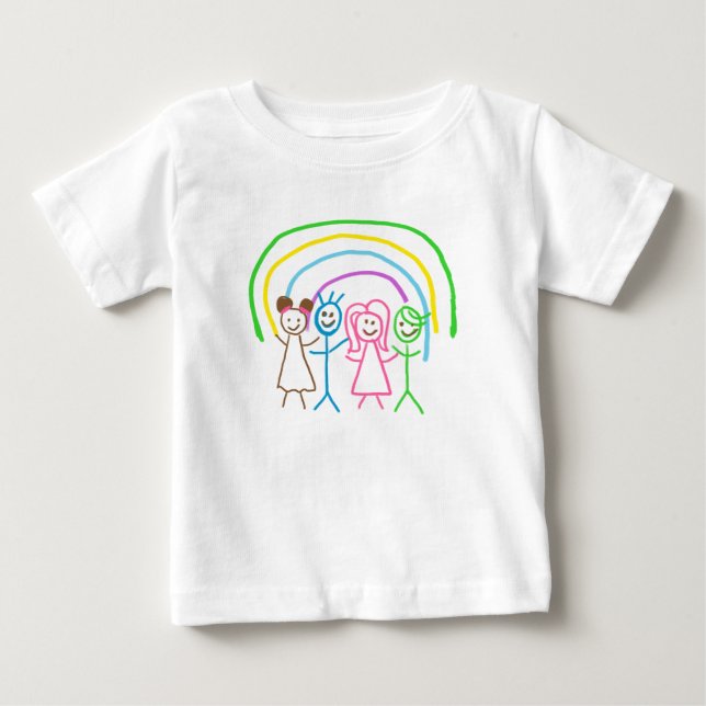 T-shirt Pour Bébé Télécharger des enfants Dessiner Transformer des e (Devant)