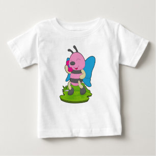 T-shirt Pour Bébé Téléphone Papillon