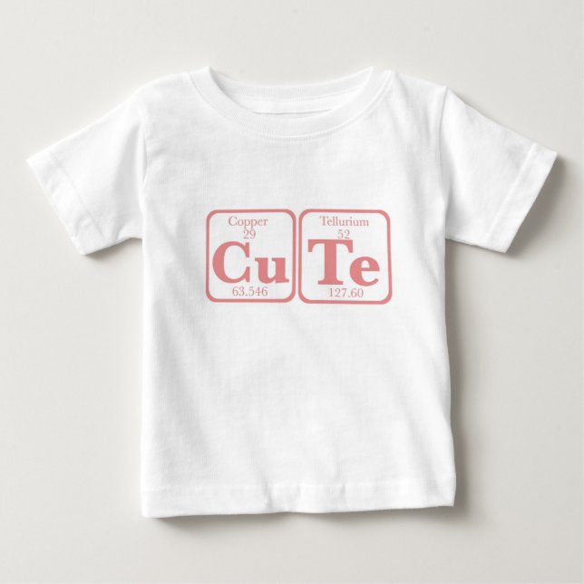 T-shirt Pour Bébé Tellurium de cuivre (CuTe) -- Rose (Devant)