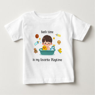 T-shirt Pour Bébé Temps de bain bébé avec jouets