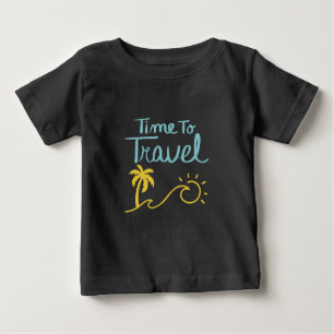 T-shirt Pour Bébé Temps De Voyage Plage