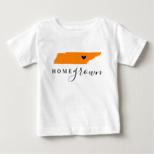 T-shirt Pour Bébé Tennessee Home Grown Orange et Noir