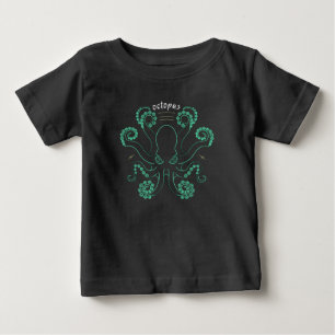 T-shirt Pour Bébé Tentacules de céphalopodes octopus
