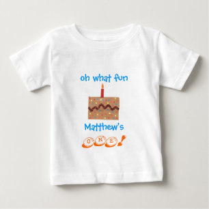 T-shirt Pour Bébé Tenue de 1er anniversaire pour garçon - personnali