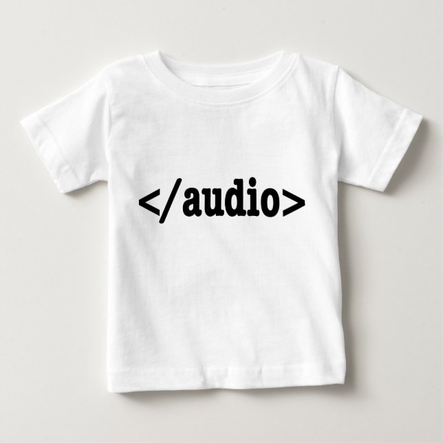 T-shirt Pour Bébé Terminer le code HTML5 audio (Devant)