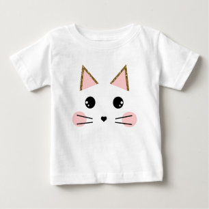T-shirt Pour Bébé Tête de chatte