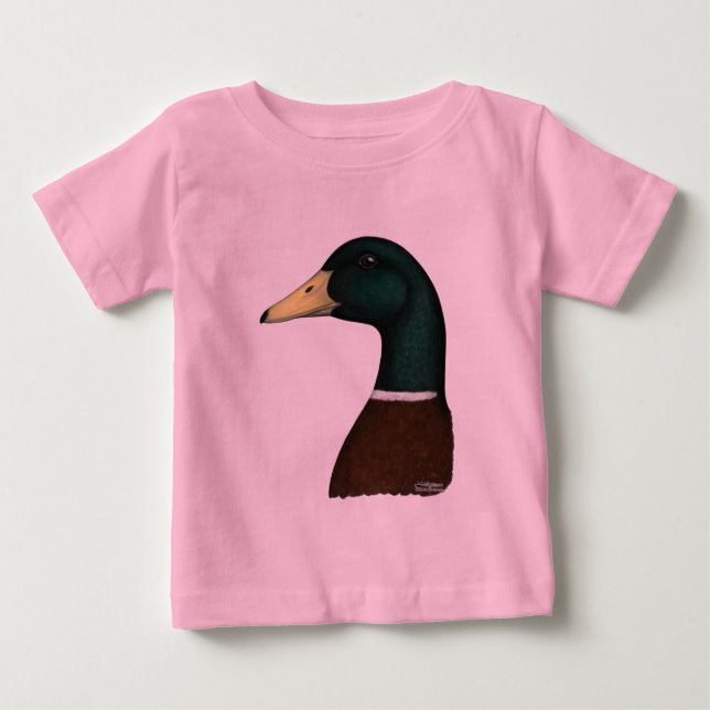 T-shirt Pour Bébé Tête de Mallard Drake (Devant)