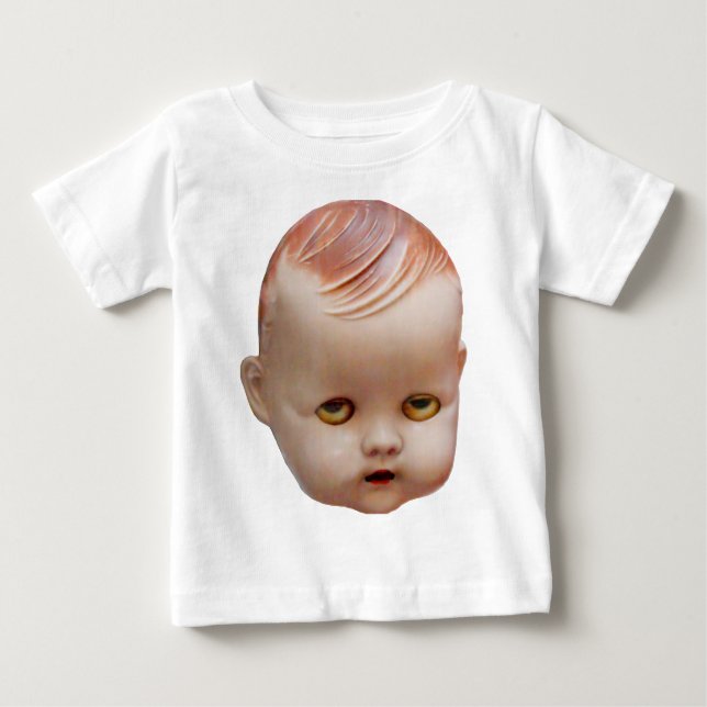 T-shirt Pour Bébé Tête de poupée déplaisante (Devant)