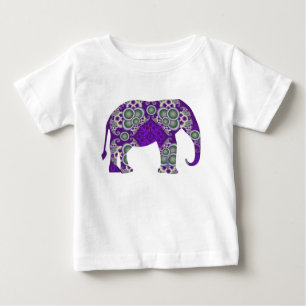 T-shirt Pour Bébé Tête d'éléphant mignonne
