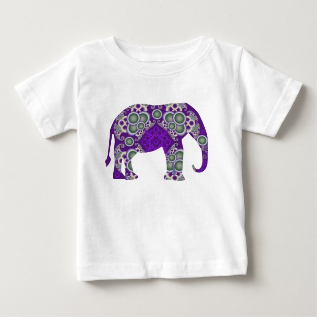 T-shirt Pour Bébé Tête d'éléphant mignonne (Devant)