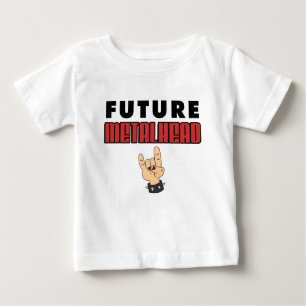 T-shirt Pour Bébé Tête métallique future
