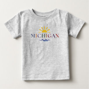 T-shirt Pour Bébé Texte Arc-en-ciel de l'enfant Michigan Tee