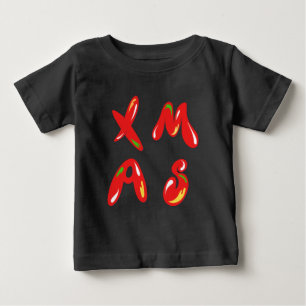 T-shirt Pour Bébé Texte de la bulle de Noël