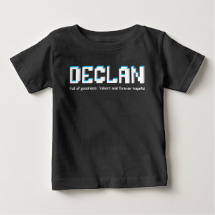 T-shirt Pour Bébé Texte nommé de pixels de signification de garçon