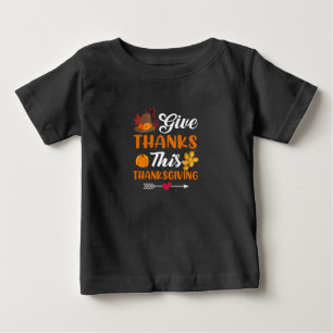 T-shirt Pour Bébé Thanksgiving Remerciez Ce Thanksgiving