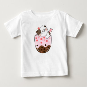 T-shirt Pour Bébé Thé à bulles au chat