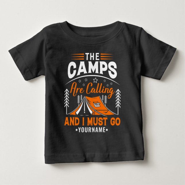 T-shirt Pour Bébé The Camps Are Calling And I Must Go (Devant)