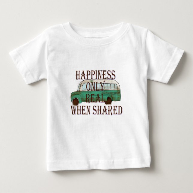 T-shirt Pour Bébé The Magic Bus: Happiness Only Real When Shared -  (Devant)