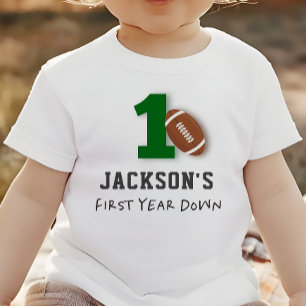 T-shirt Pour Bébé Thème de football Premier Anniversaire Down Birthd