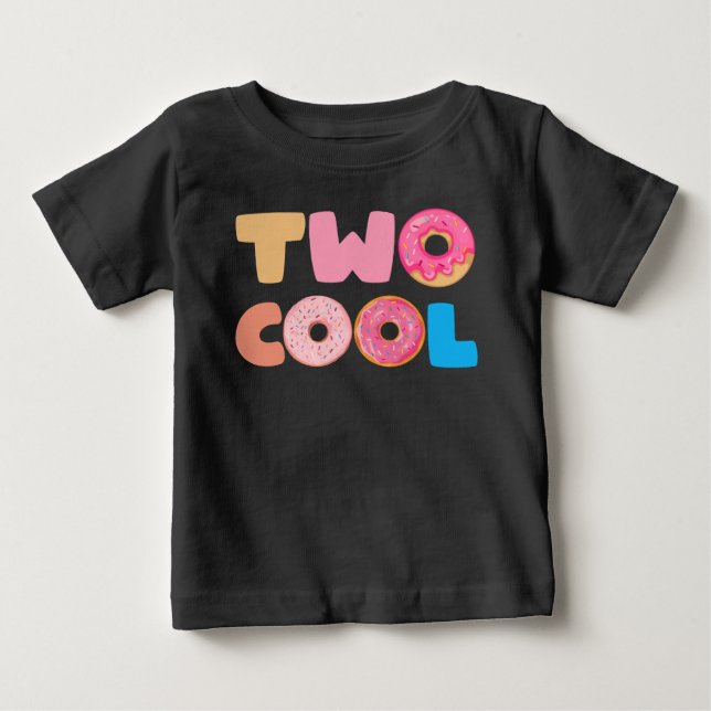 T-shirt Pour Bébé Thème de gâteau donut pour un deuxième anniversair (Devant)