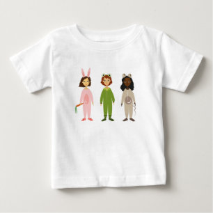 T-shirt Pour Bébé Thème des amies en pyjama pour filles mignonnes