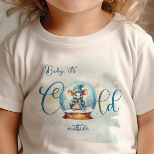 T-shirt Pour Bébé Thème d'hiver pour Baby Shower Boule à Neige