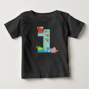 T-shirt Pour Bébé thème océanique Premier anniversaire