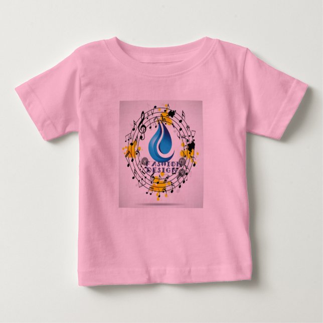 T-shirt Pour Bébé Threads d'harmonie : Notes mélodiques Tee (Devant)
