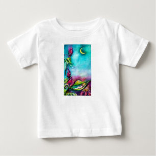T-SHIRT POUR BÉBÉ THUMBELINA DORMIR ENTRE FEUILLES ROSE