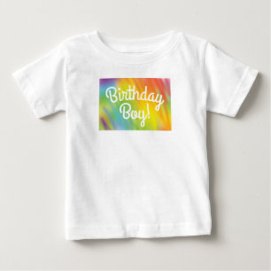 T-shirt Pour Bébé Tie Dye Arc-en-ciel Fête d'anniversaire Enfants m