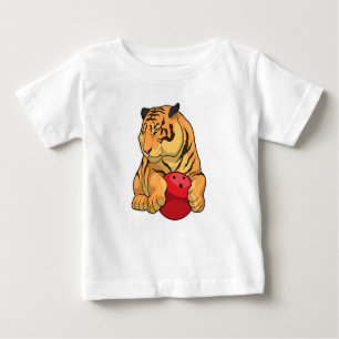 T-shirt Pour Bébé Tiger Bowling Bowling boule