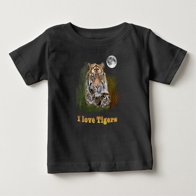 T-shirt Pour Bébé Tigre (Devant)